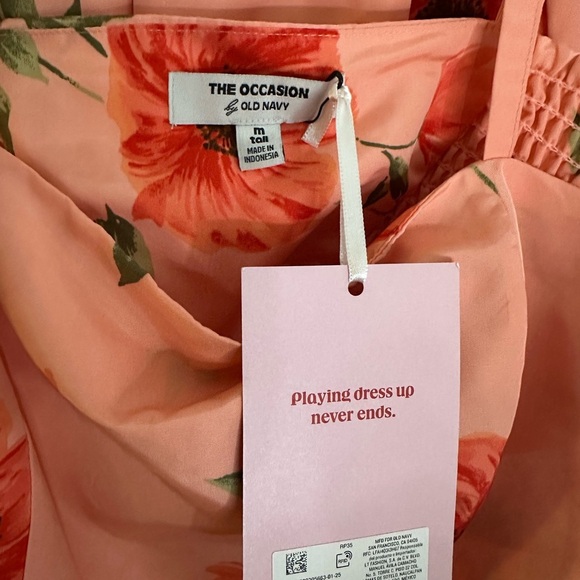 Old Navy Peach Floral Midi Skirt - Picture 2 of 6